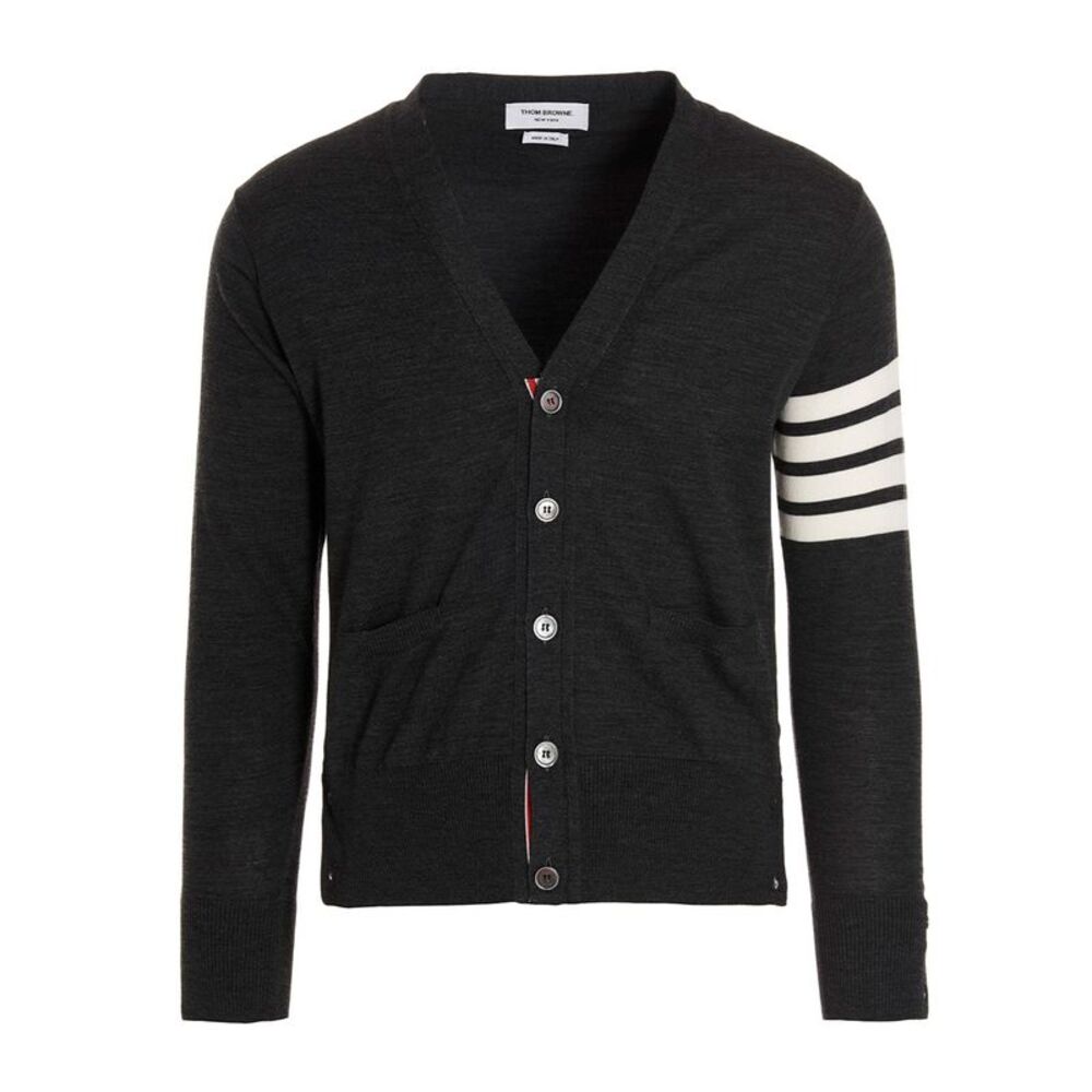 Thom Browne Gray Merino Wool Men's Cardigan